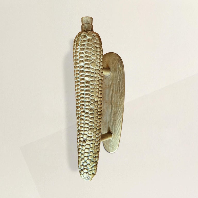Mid-20th Century French Bronze Ear of Corn Door Handle For Sale at 1stDibs