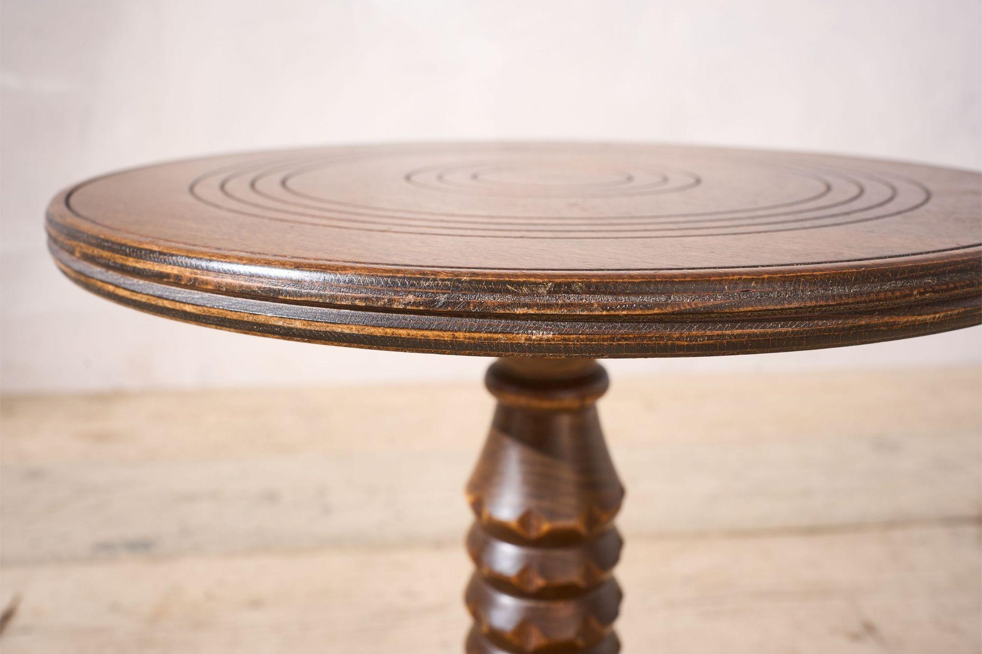 Mid 20th century French Brutalist side table 1