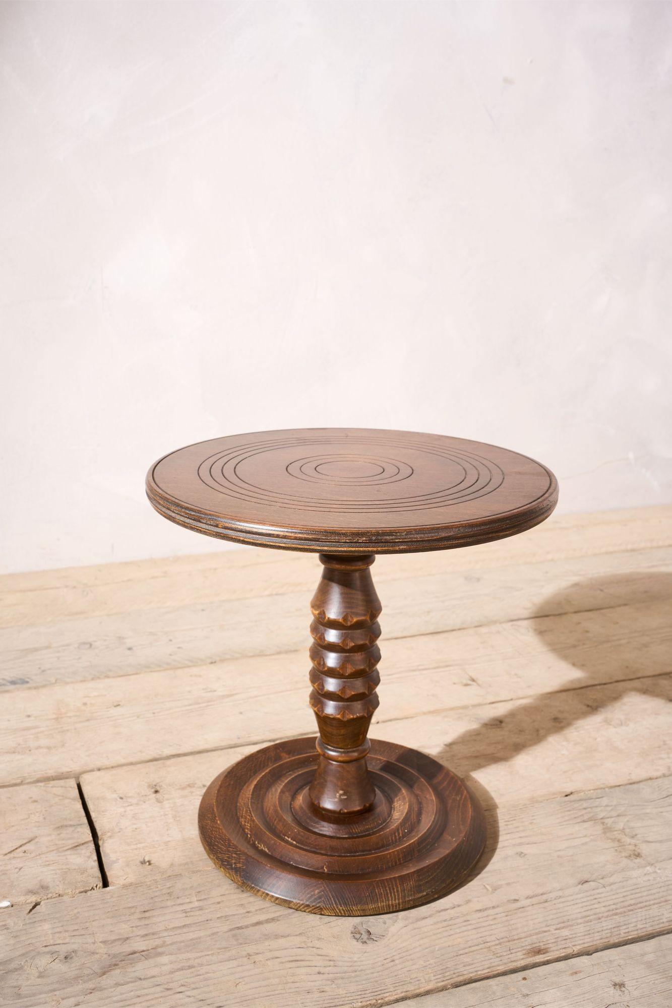 Mid 20th century French Brutalist side table 2