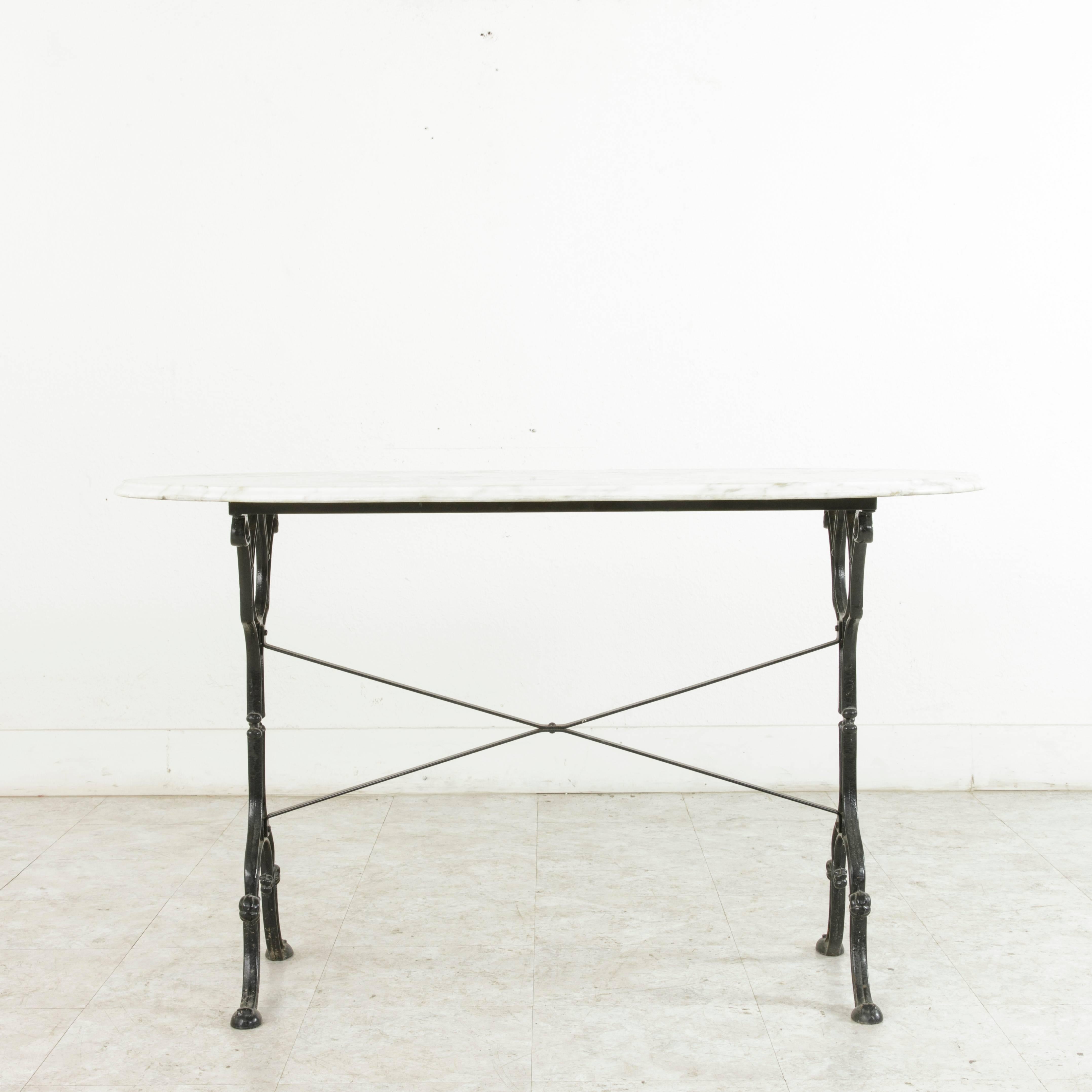 marble cast iron bistro table
