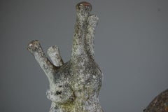Mid-20th Century French Cast Stone Weathered Snail Statue
