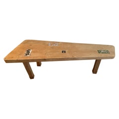 Mid 20th Century French Ceramic and Wood Coffee Table