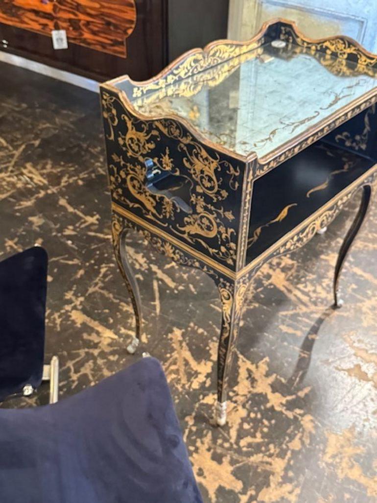 Mesa de tocador estilo Jansen de la Chinoiserie francesa de mediados del siglo XX Madera en venta