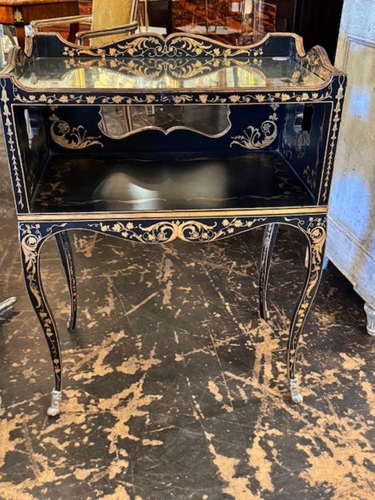 Mesa de tocador estilo Jansen de la Chinoiserie francesa de mediados del siglo XX en venta 1