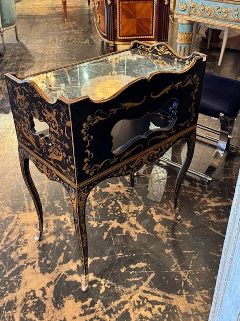 Mesa de tocador estilo Jansen de la Chinoiserie francesa de mediados del siglo XX en venta 2