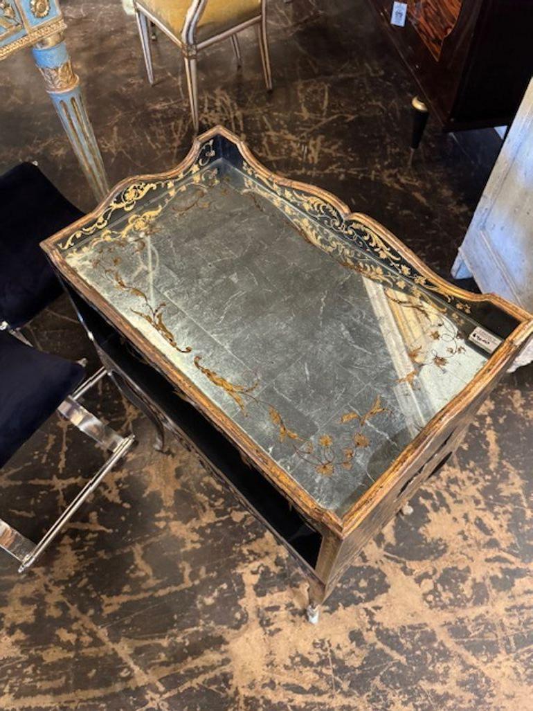 Mesa de tocador estilo Jansen de la Chinoiserie francesa de mediados del siglo XX en venta 3