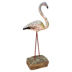 Mid-20th Century French Concrete Flamingo