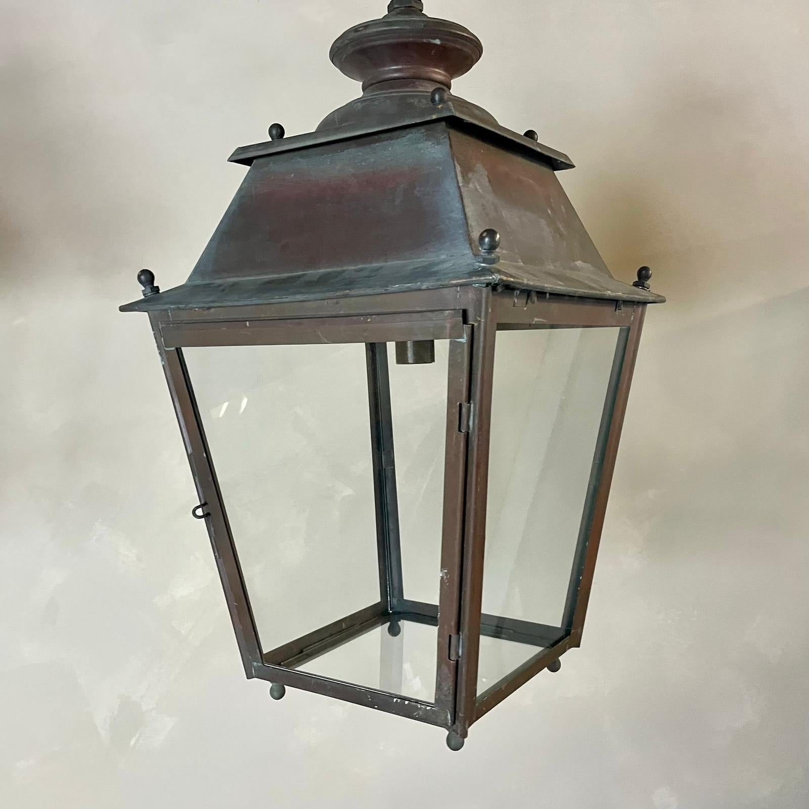 Mid-20th Century French Copper Lanterns , Kitchen , Outdoor Lighting, Hallway 1