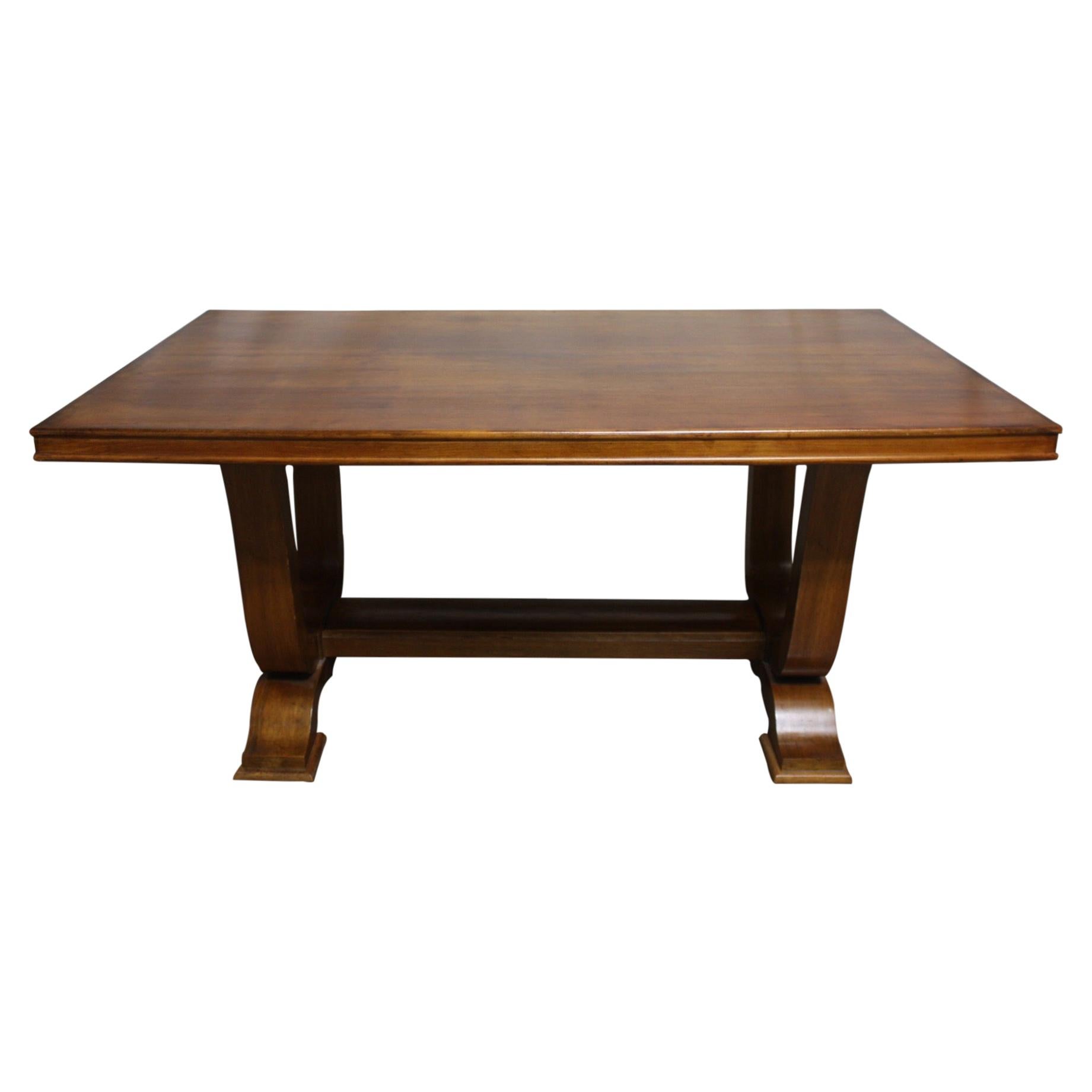 Mid-20th Century French Dining Table with 2 Extensions