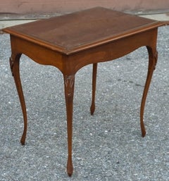 Mid 20th Century French Empire Style Mahogany and Glass Top Insert Side Table