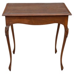 Mid 20th Century French Empire Style Mahogany and Glass Top Insert Side Table