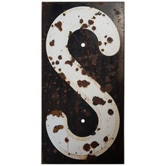 Vintage Mid-20th Century French Enameled Railway Sign