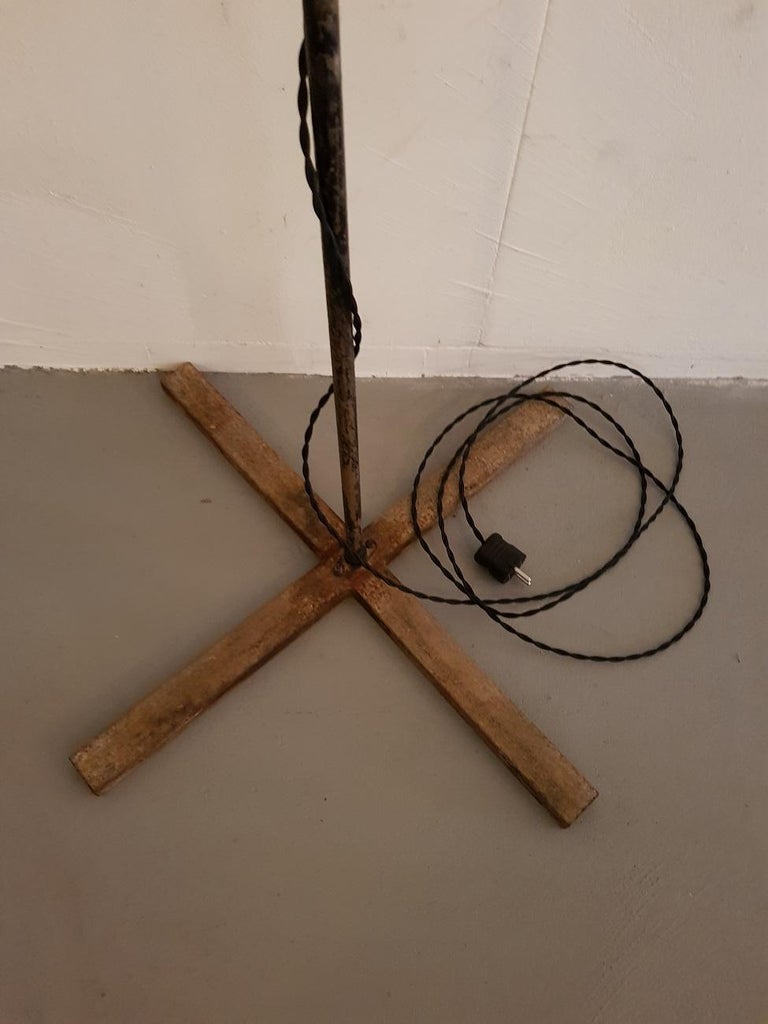 Mid 20th Century French Garage Floor Lamp