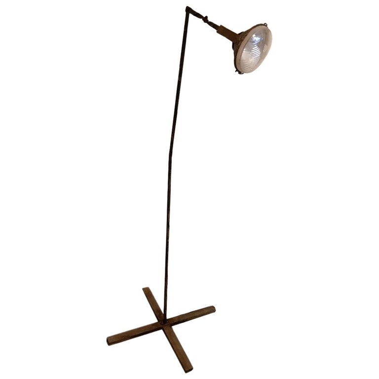 Mid 20th Century French Garage Floor Lamp