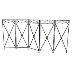 Mid-20th Century French Iron Gates, Circa 1940, Set of 5 Pieces