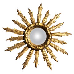Mid-20th Century French Giltwood Sunburst Mirror