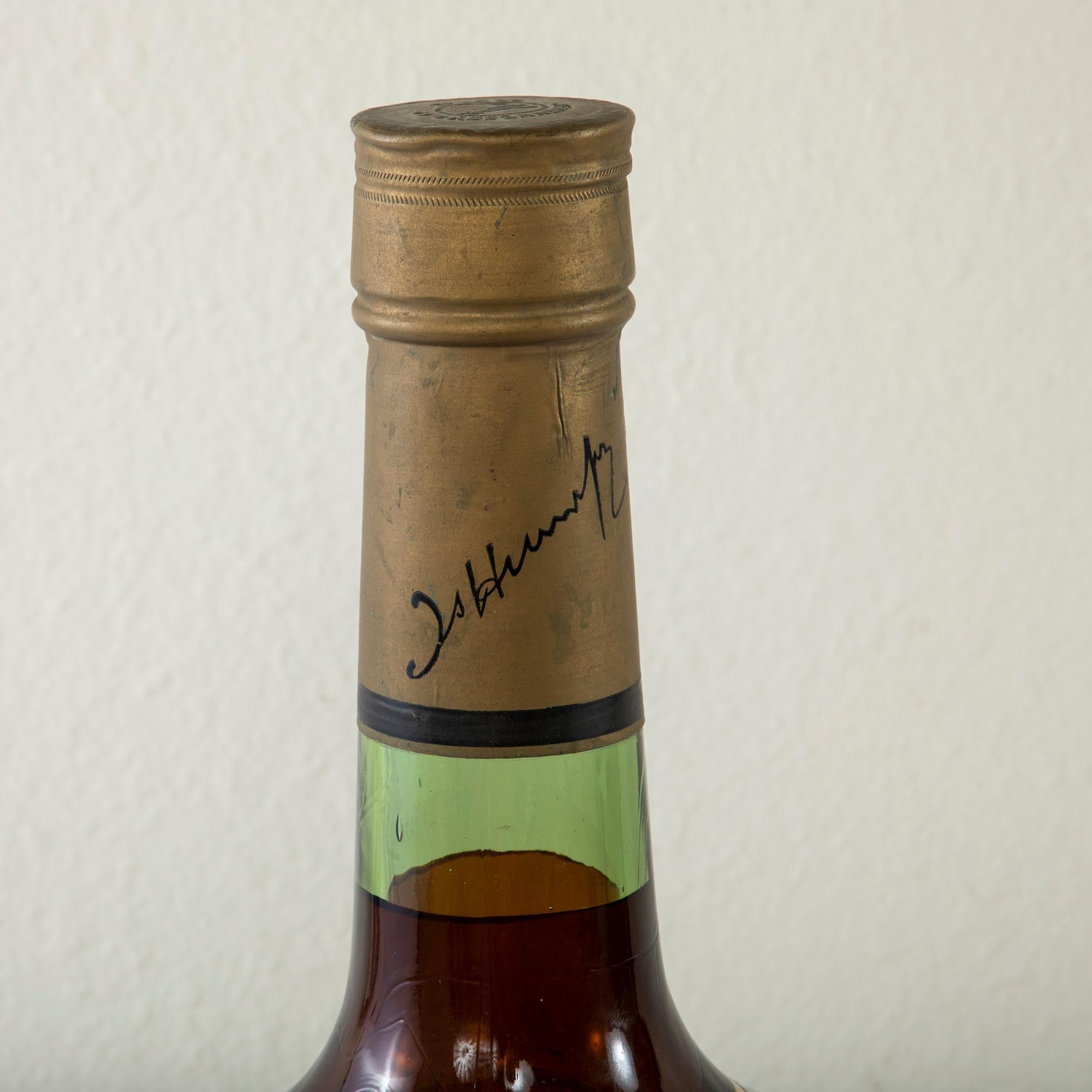 Mid-20th Century, French, Hand Painted Hennessy Cognac Bottle Factice In Good Condition In Fayetteville, AR