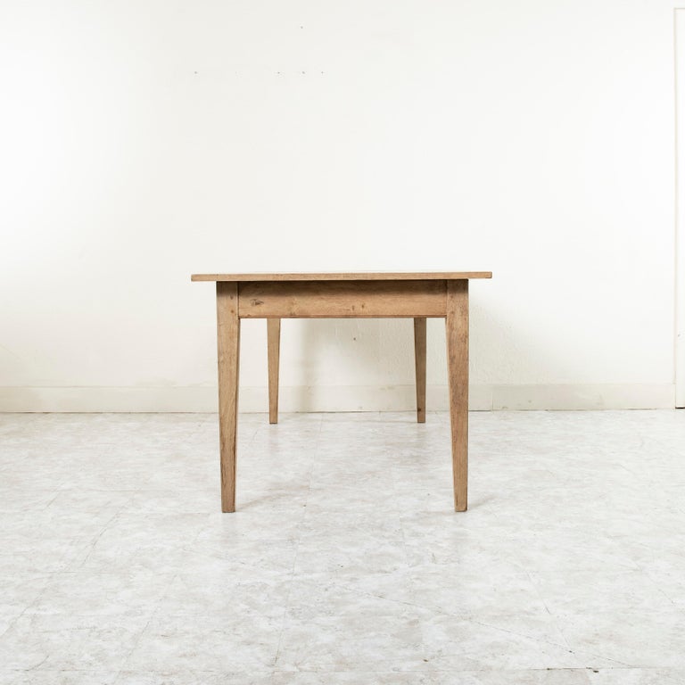 Mid20th Century French Hand Pegged Bleached Oak Normandy Farm Dining