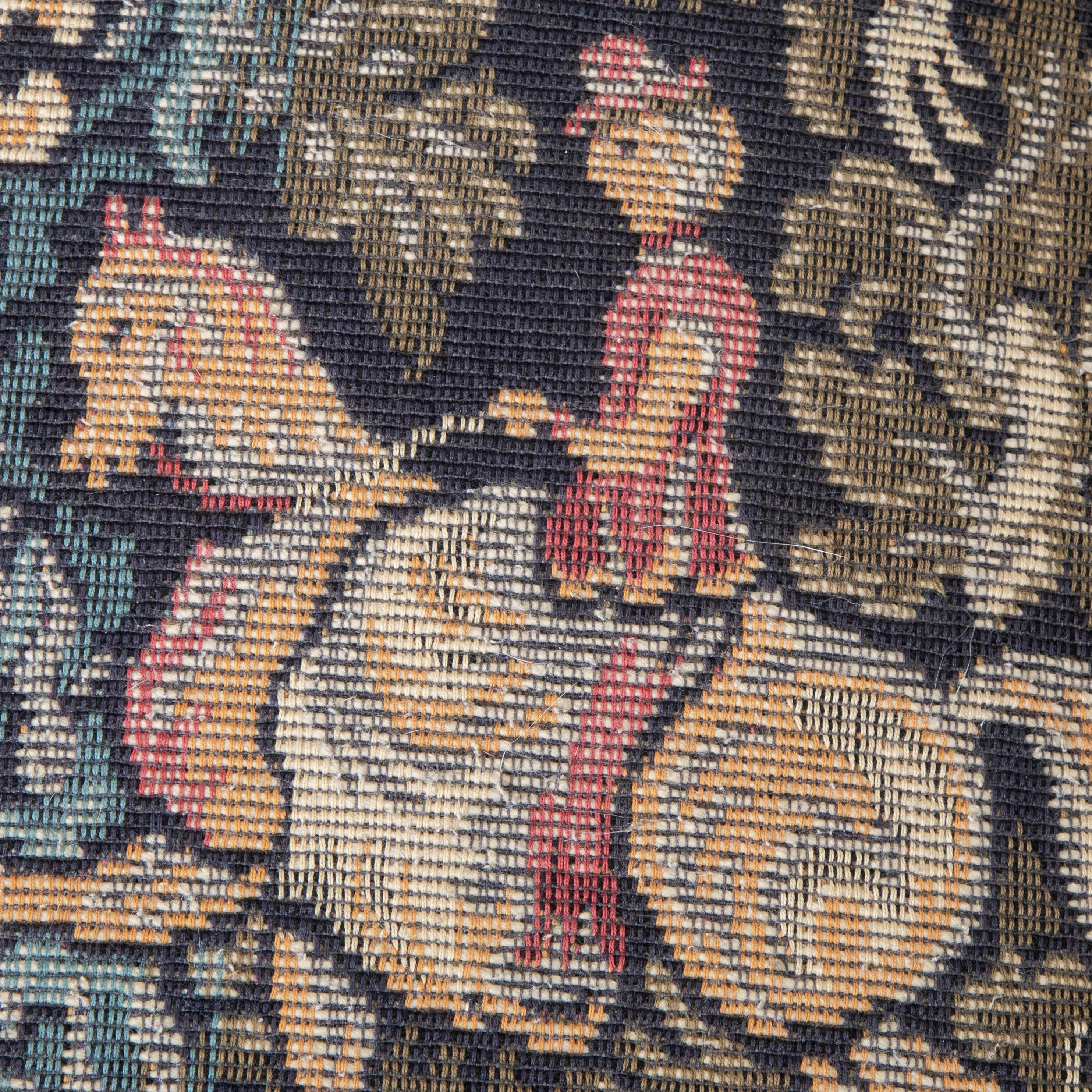 Mid-20th Century French Hand Pegged Oak Mutton Leg Chairs, Tapestry Upholstery 15