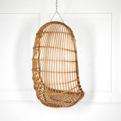 Mid-20th Century French Hanging Bamboo Chair
