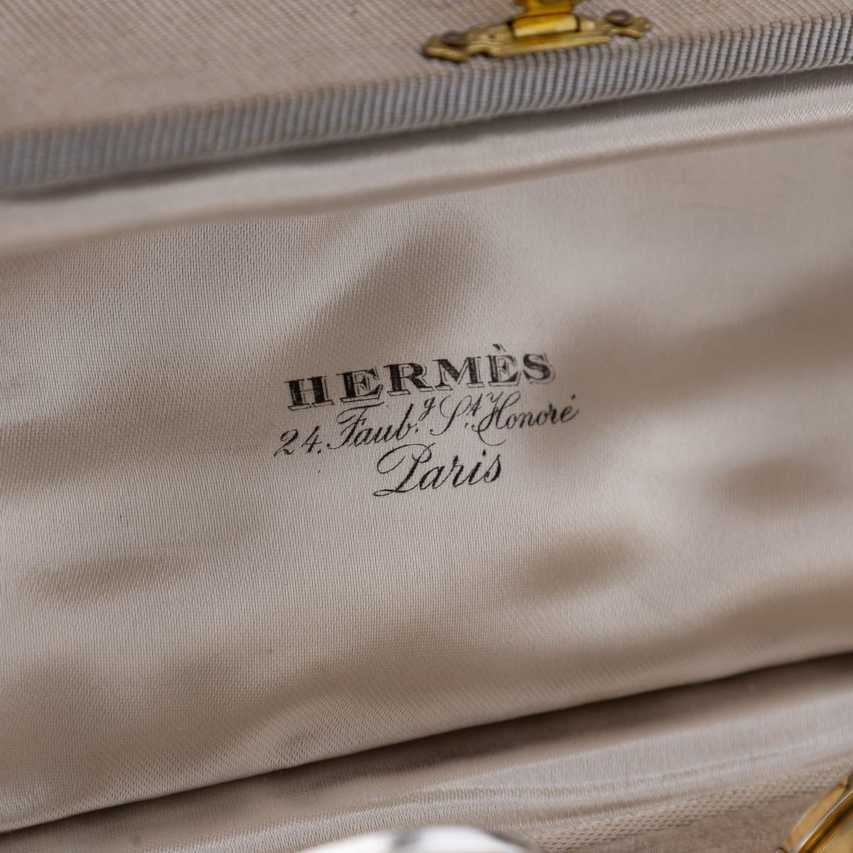 Mid 20th Century French Hermes Solid Silver Gilt Napkin Ring Set c.1960 For Sale 4