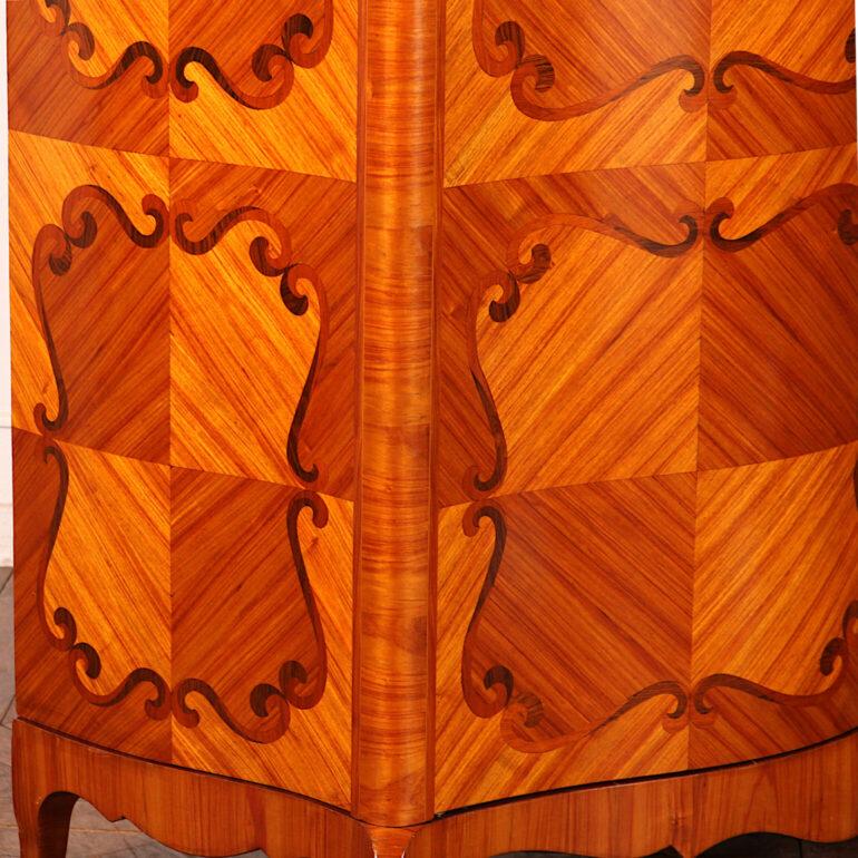 Mid 20th Century French Inlaid Louis XV Style Armoire 1