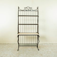 Mid-20th Century French Iron Butcher's Rack with Ram's Heads