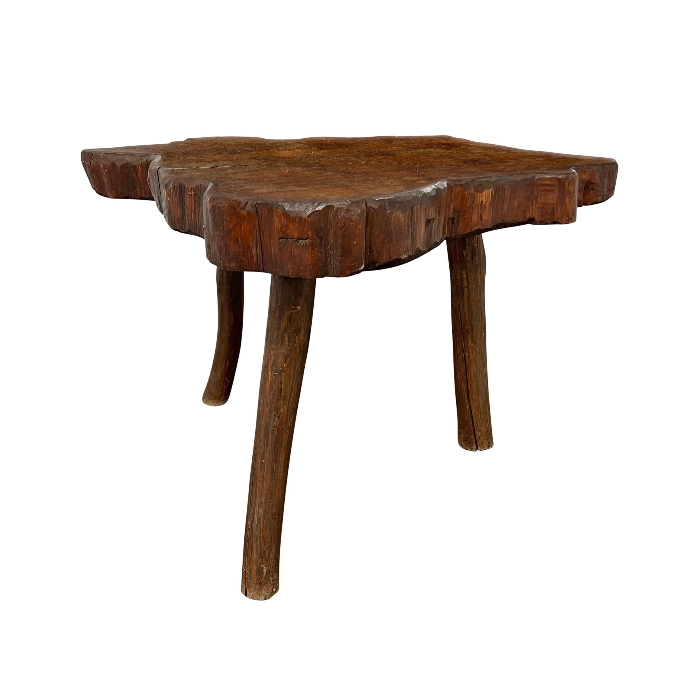 Mid-20th Century French Live-Edge Table 1