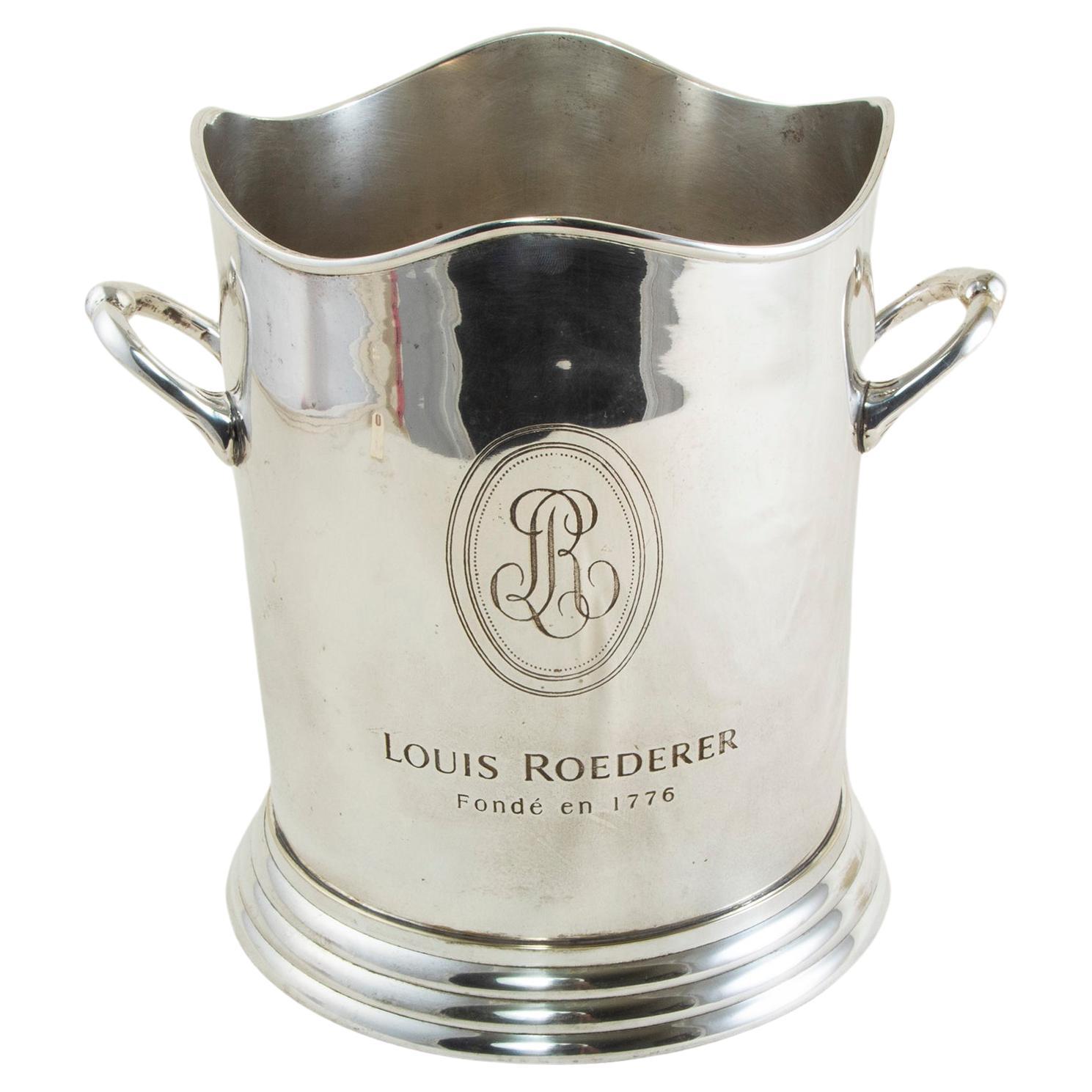 Mid-20th Century French Louis Roederer Silver Plate Champagne Bucket