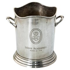 Französischer Champagner- und Eiskübel aus versilbertem Metall von Louis Roederer, Mitte des 20. Jahrhunderts