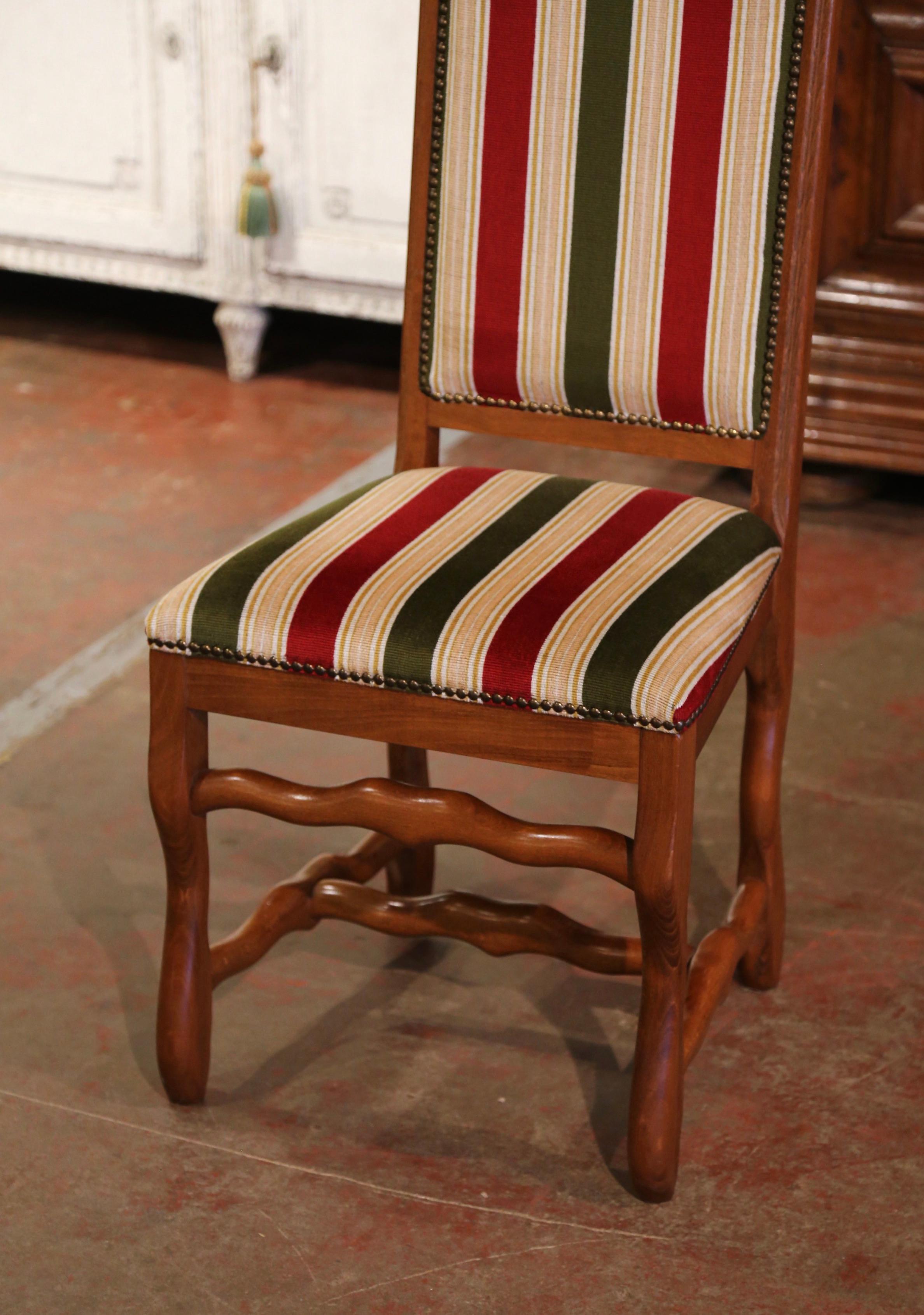 Mid-20th Century French Louis XIII Carved Sheep Bone Dining Chairs, Set of Six For Sale 5