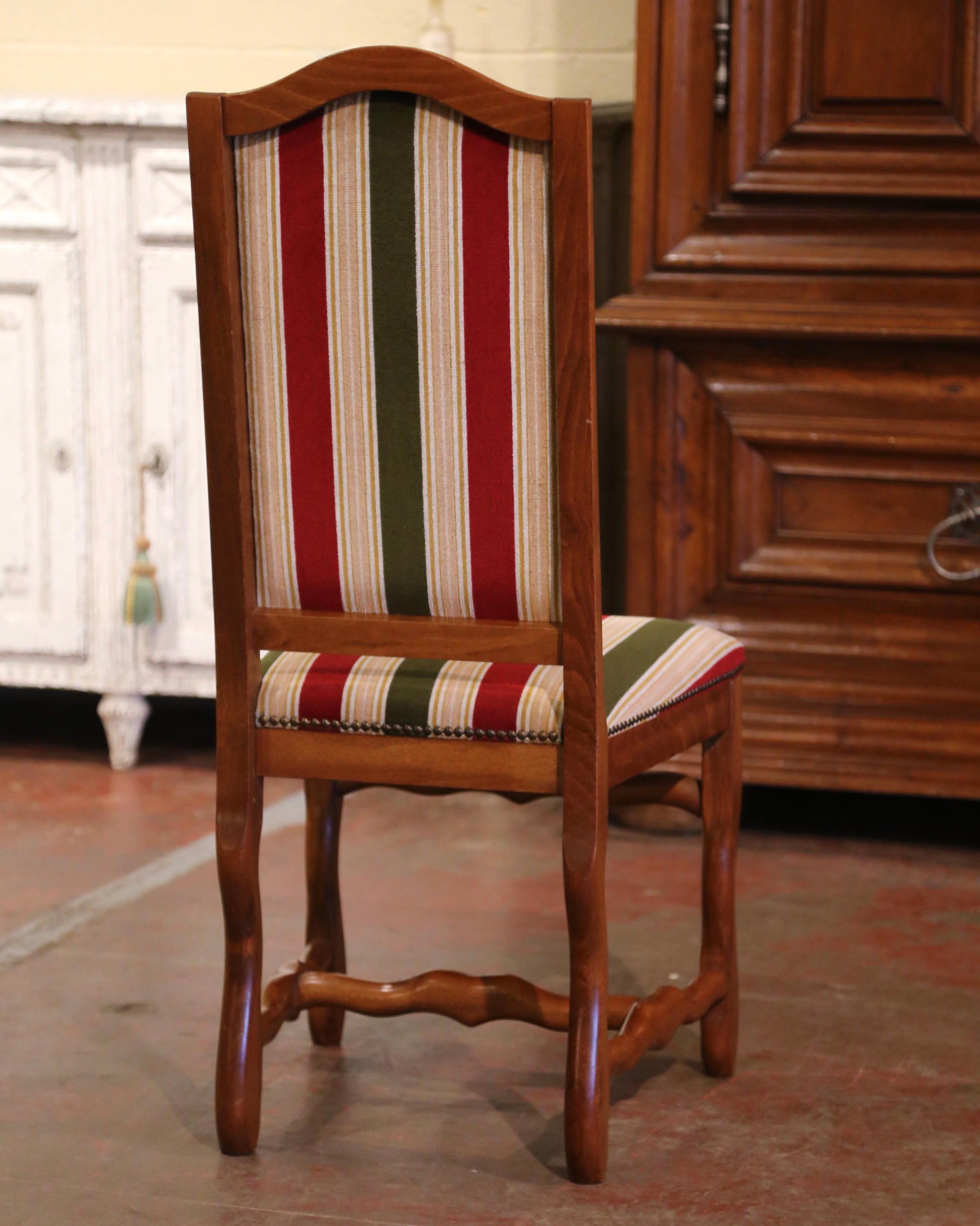 Mid-20th Century French Louis XIII Carved Sheep Bone Dining Chairs, Set of Six For Sale 8