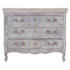 Mid-20th Century French Louis XV Style Blue Painted Dresser