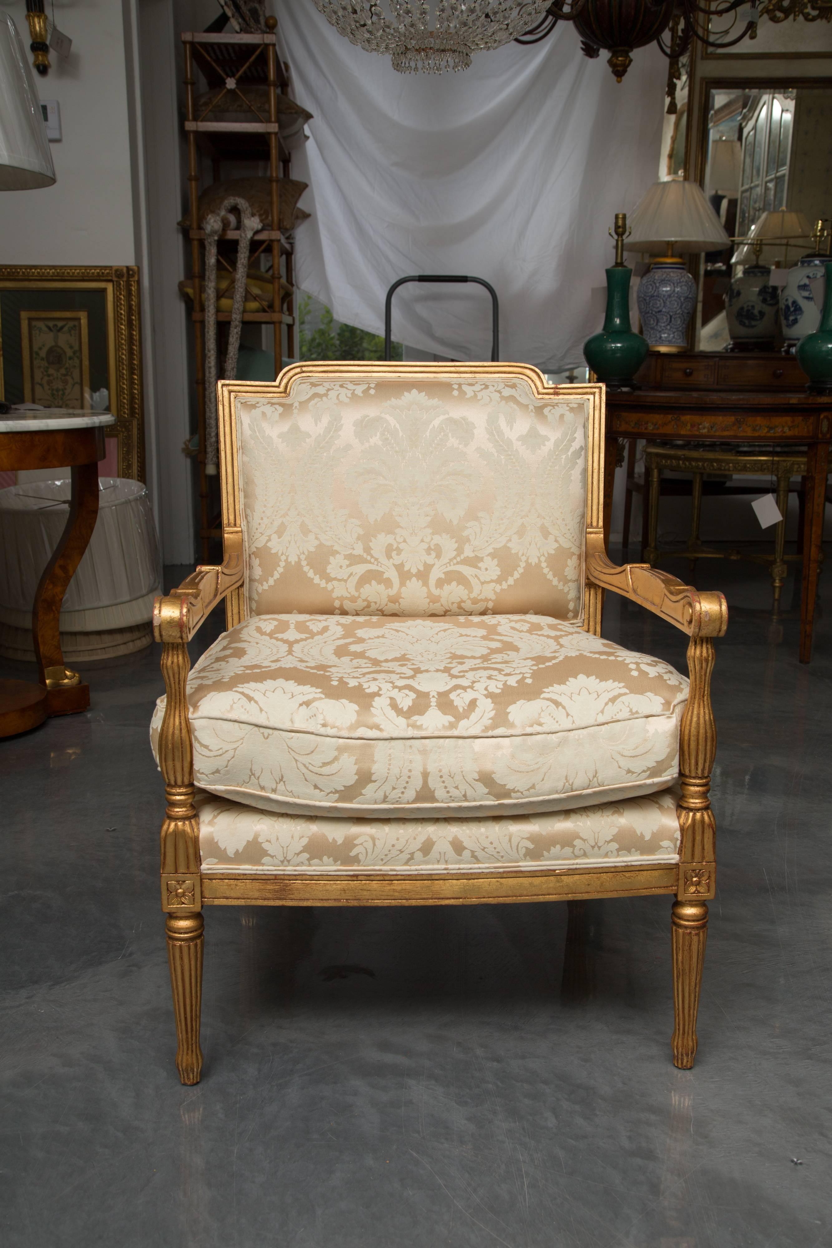 Mid-20th Century French Louis XVI Fauteuil Chairs 4