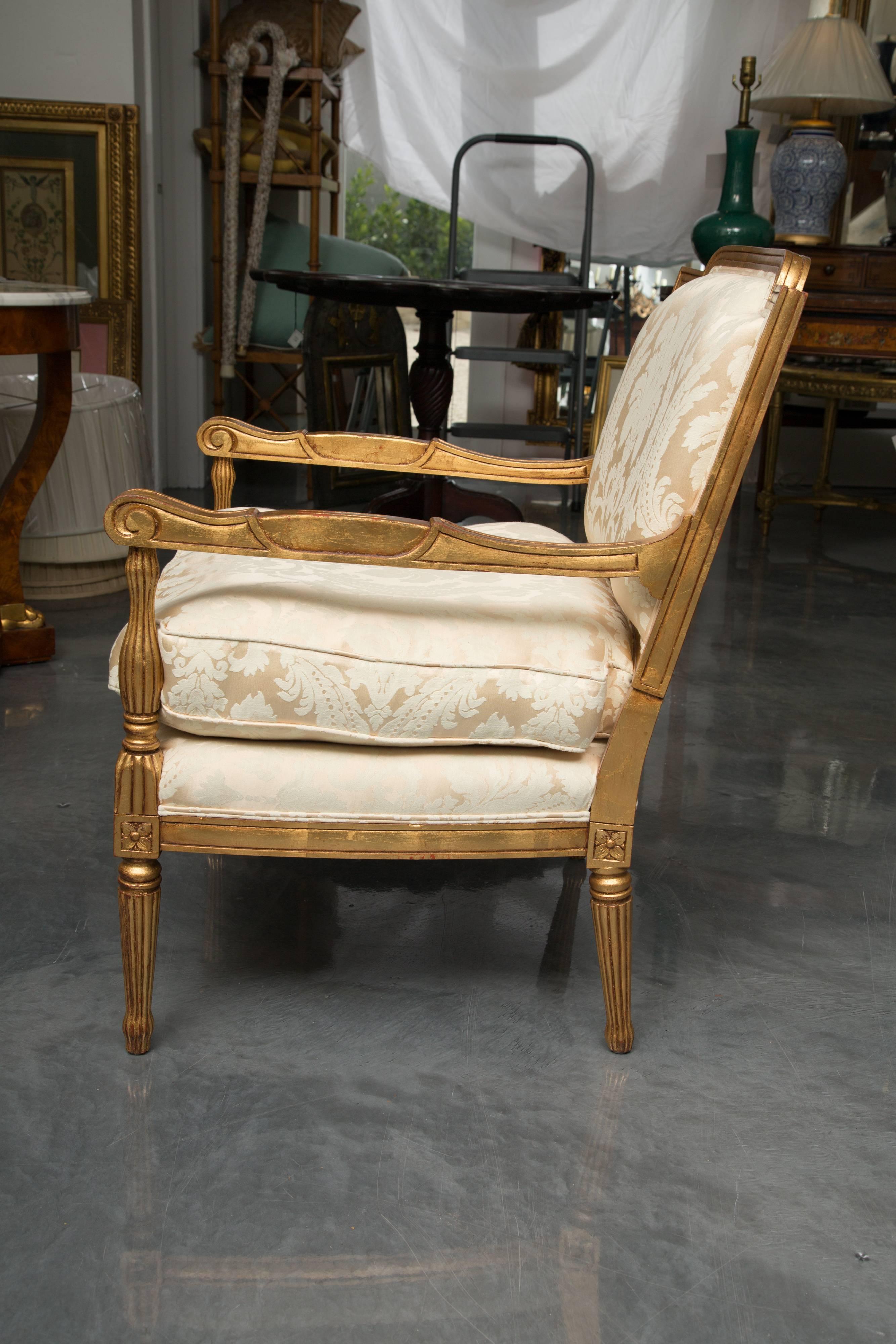 Mid-20th Century French Louis XVI Fauteuil Chairs In Good Condition In WEST PALM BEACH, FL