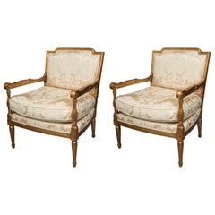 Mid-20th Century French Louis XVI Fauteuil Chairs