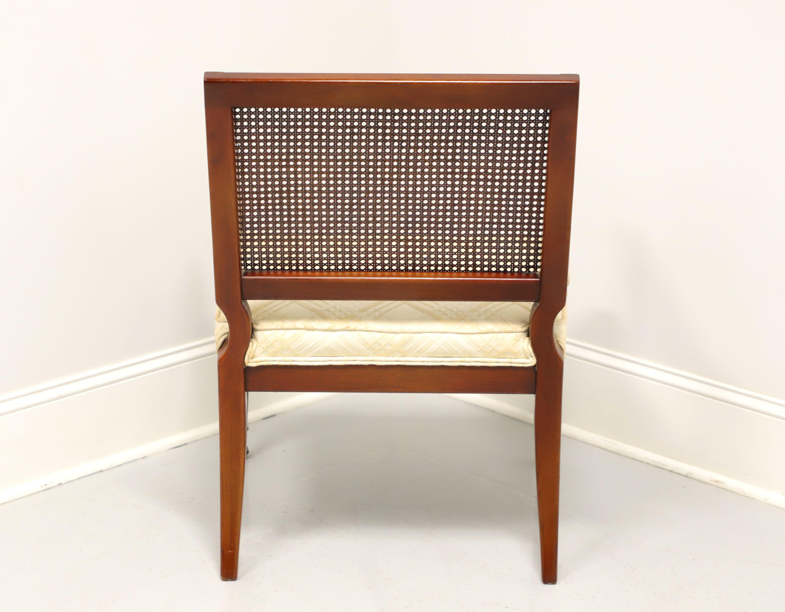 Mid 20th Century French Louis XVI Style Caned Armchair on Casters In Good Condition In Charlotte, NC