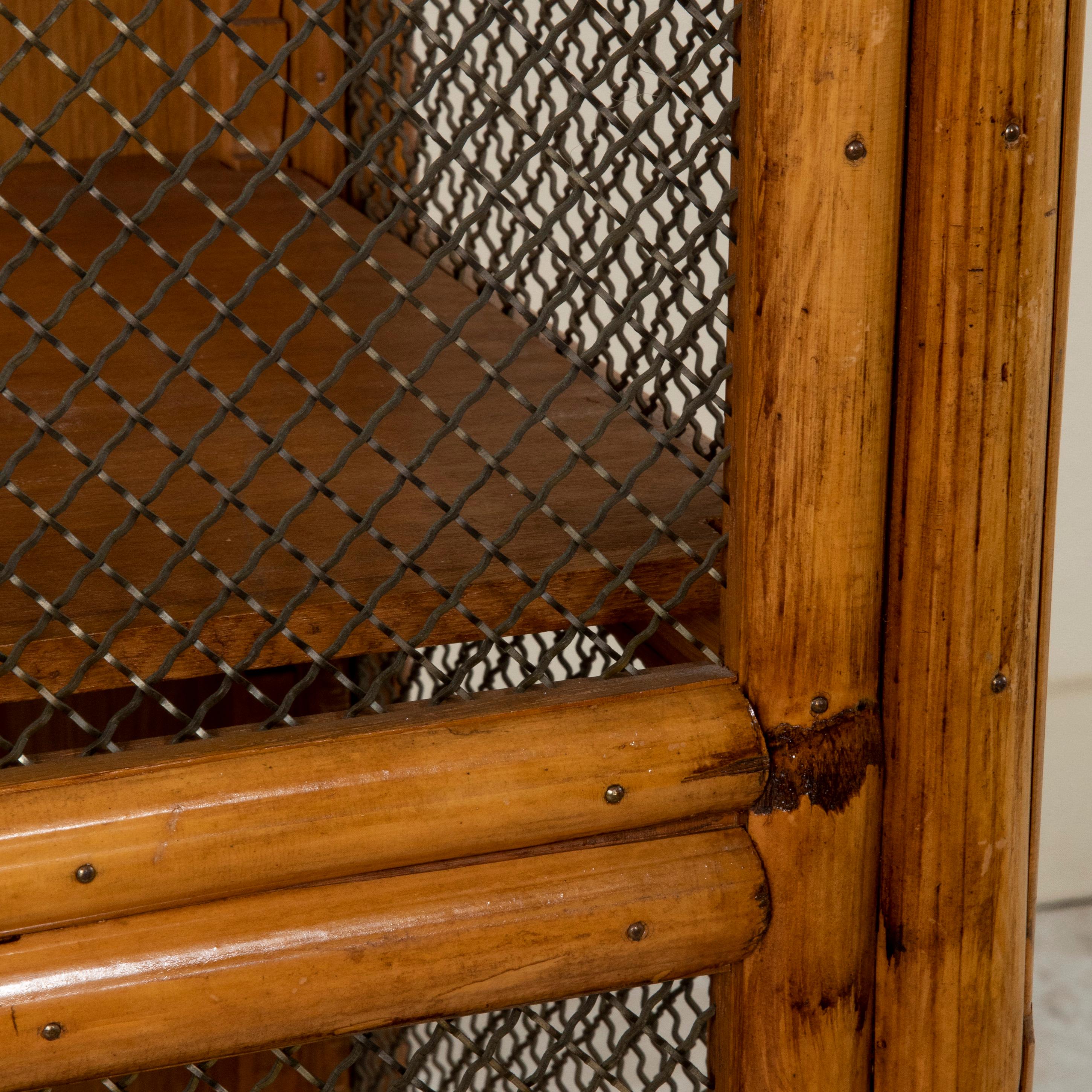 Mid-20th Century French Maison Jansen Bamboo Vitrine, Bookcase, Bibliotheque 3