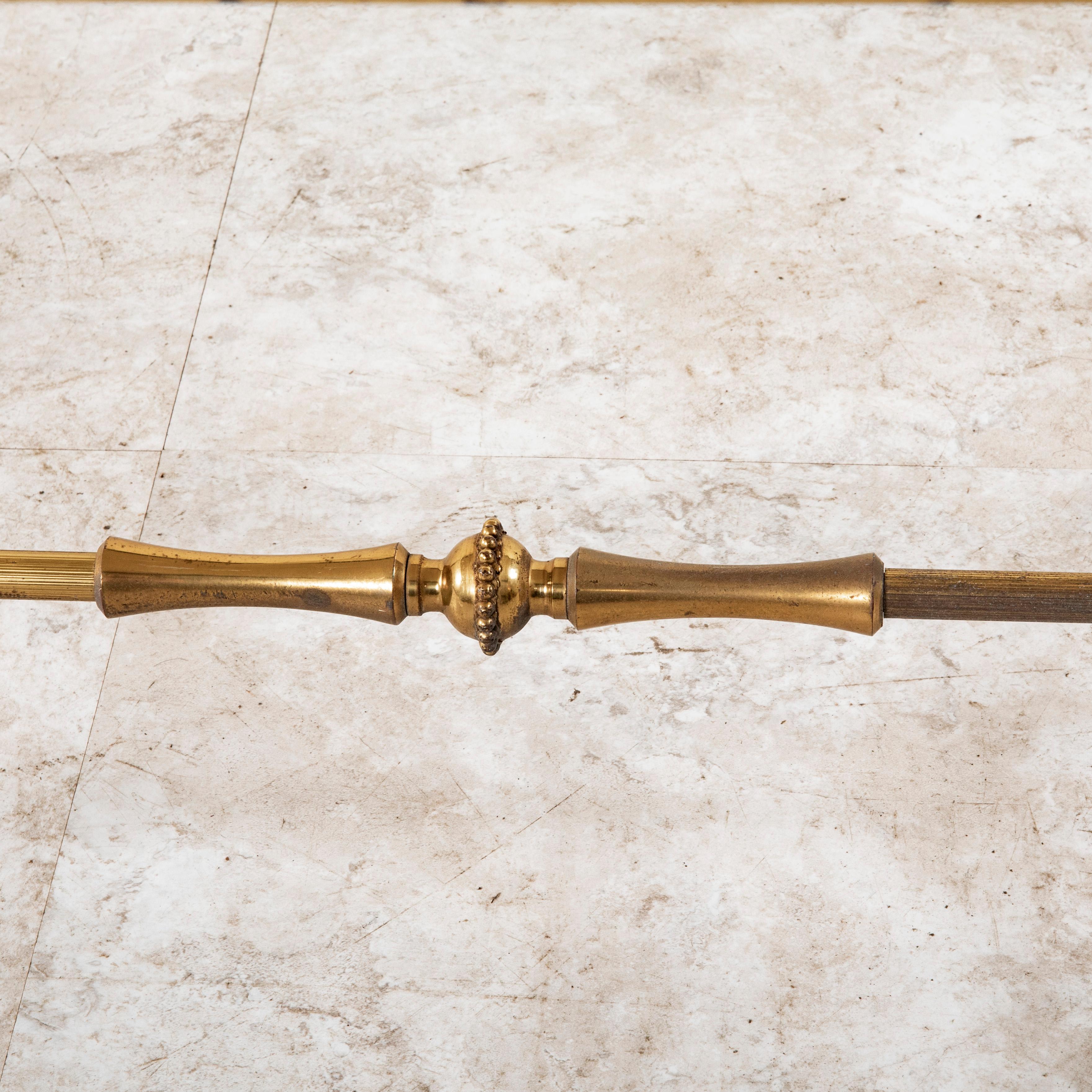 Mid-20th Century French Marble and Brass Coffee Table, Cocktail Table 9