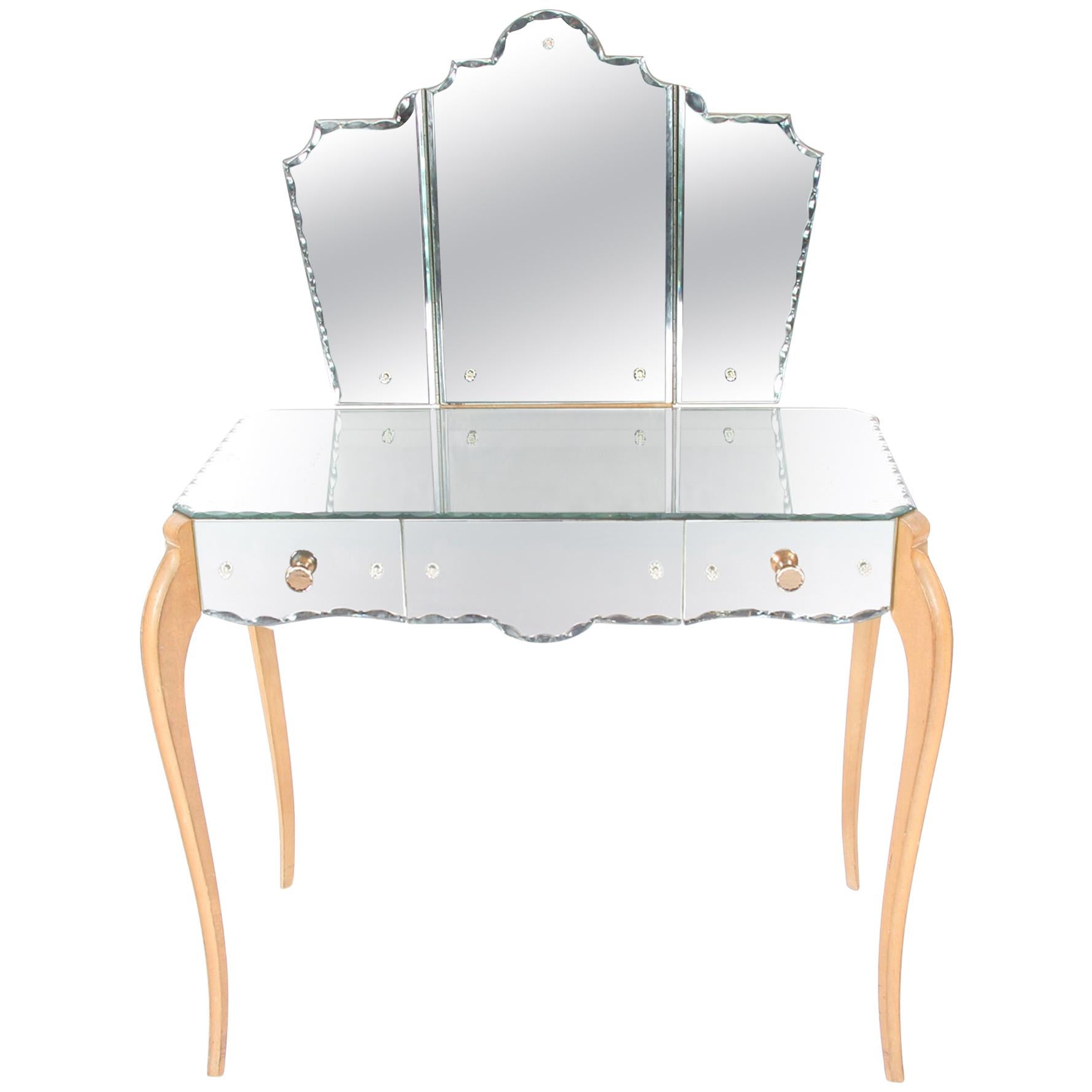 Mid-20th Century French Mirror Dressing Table