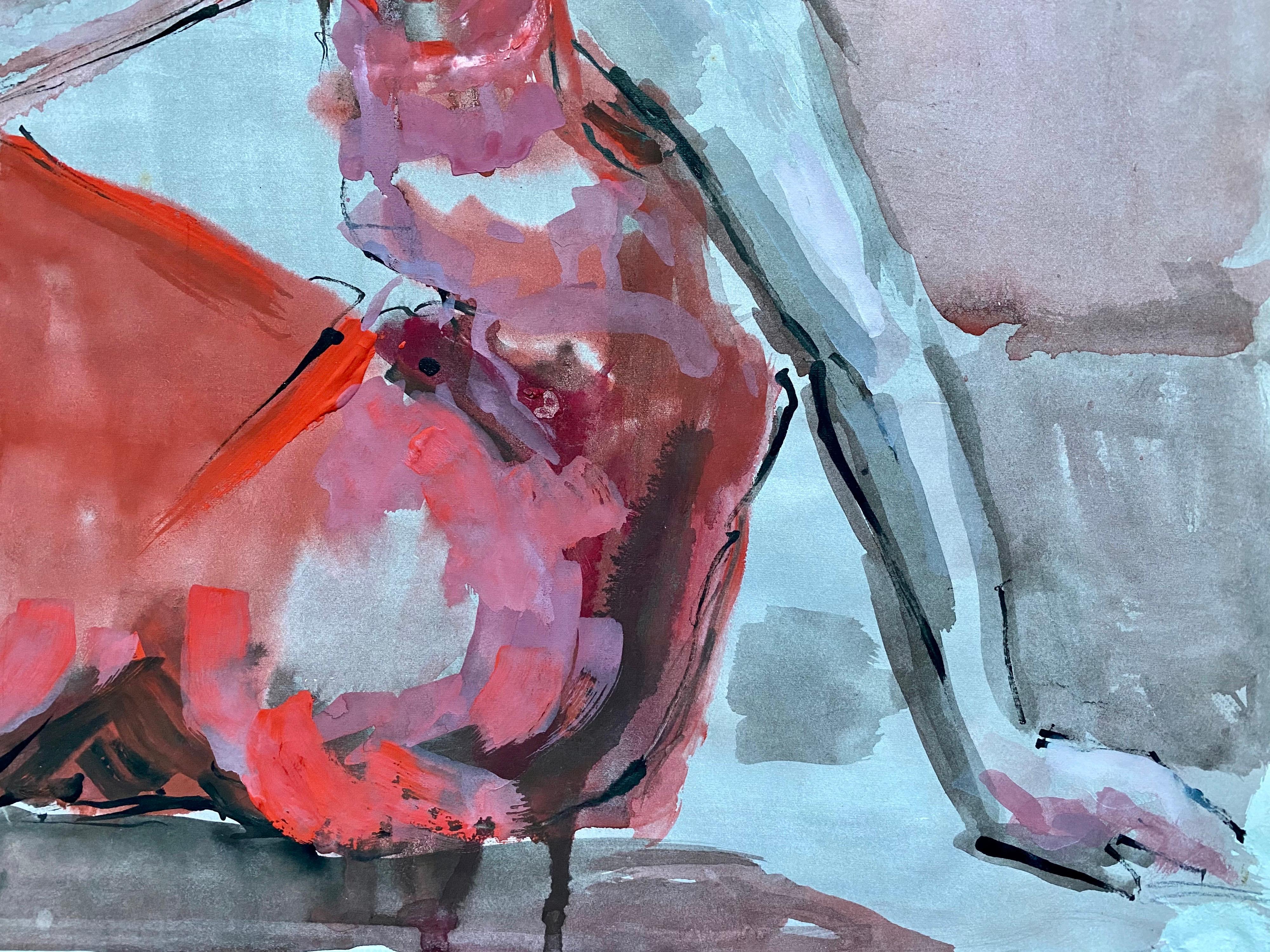 Mediados del siglo XX, francés, pintura modernista en venta 4