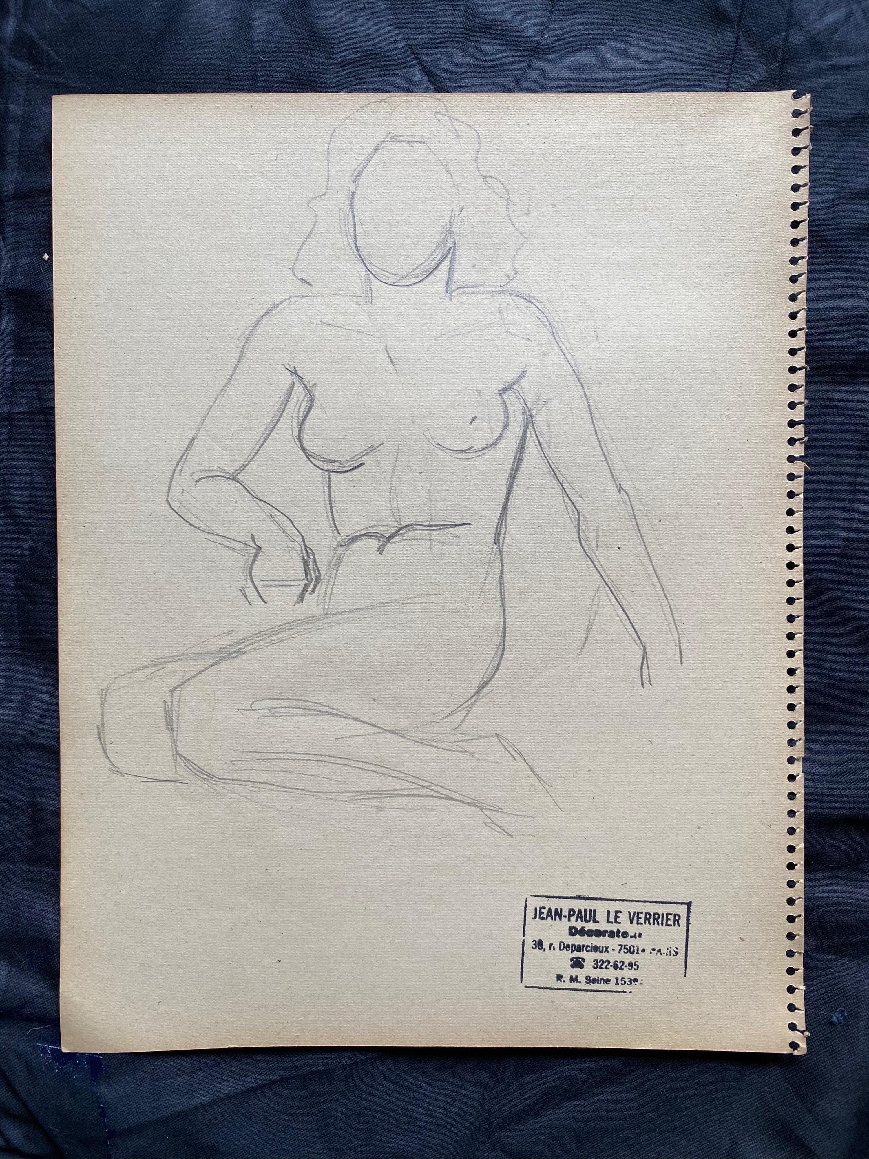 Croquis de portrait
dessin original de Jean-Paul LE VERRIER (1922-1996)
studio estampillé
dessin au crayon sur papier, non encadré
Double face
10,5 x 8,25 pouces (8,5 x 21 cm)

provenance : collection privée d'œuvres de l'artiste, Paris

Merveilleux