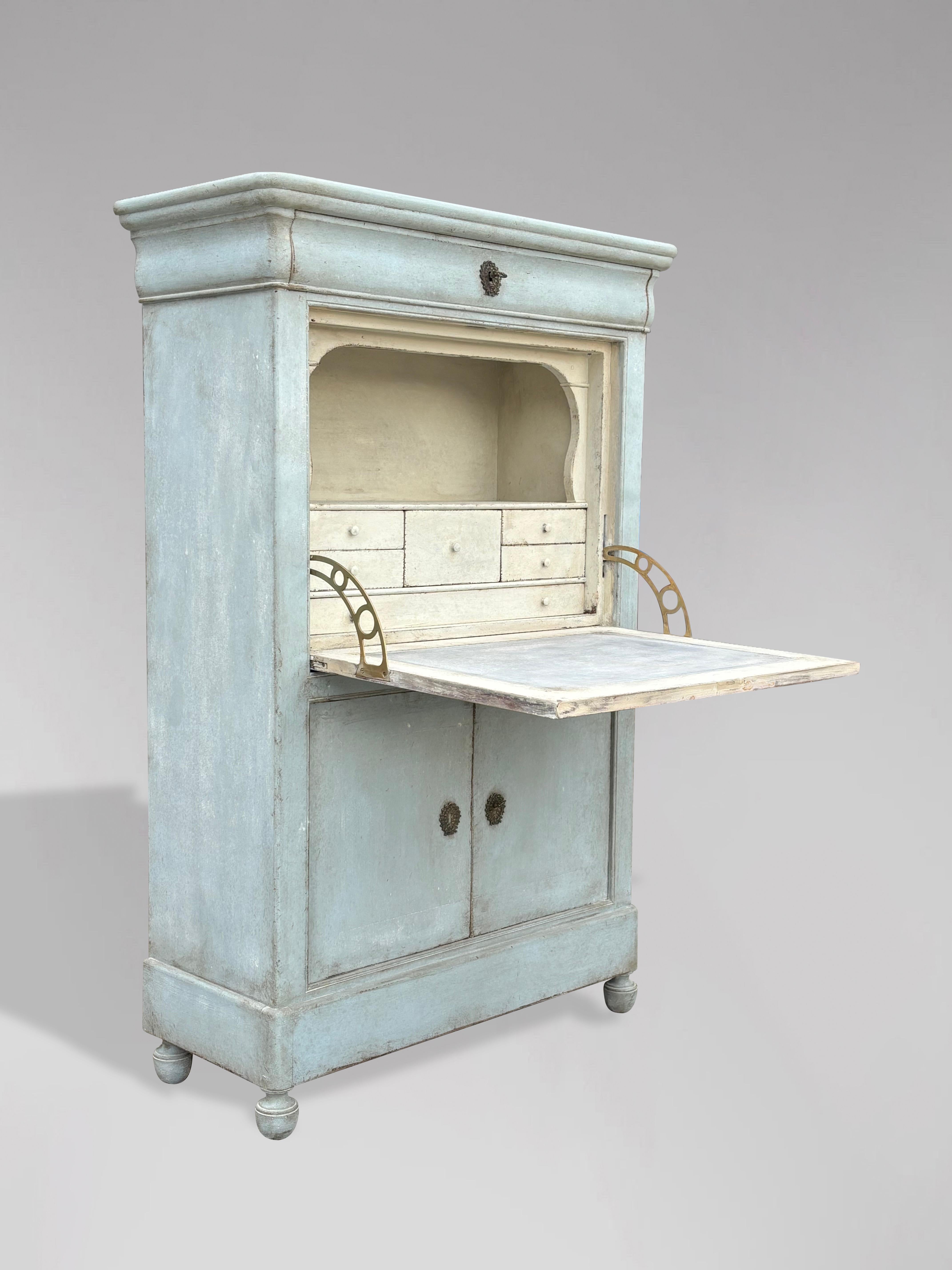 Mid 20th Century French Painted Escritoire Bureau In Good Condition In Petworth,West Sussex, GB