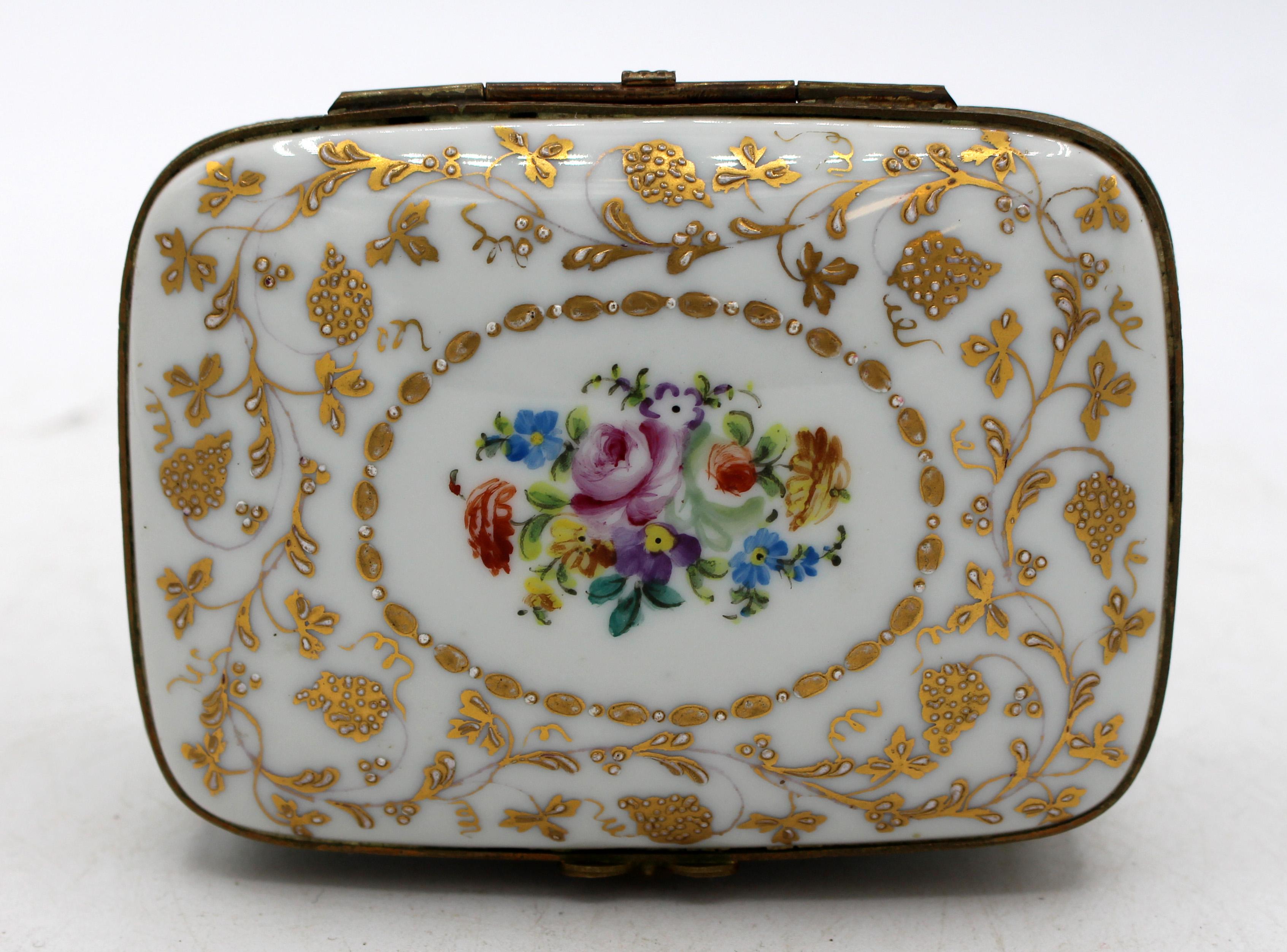 Mid-20th Century French Porcelain Trinket Box by Le Tallec 1