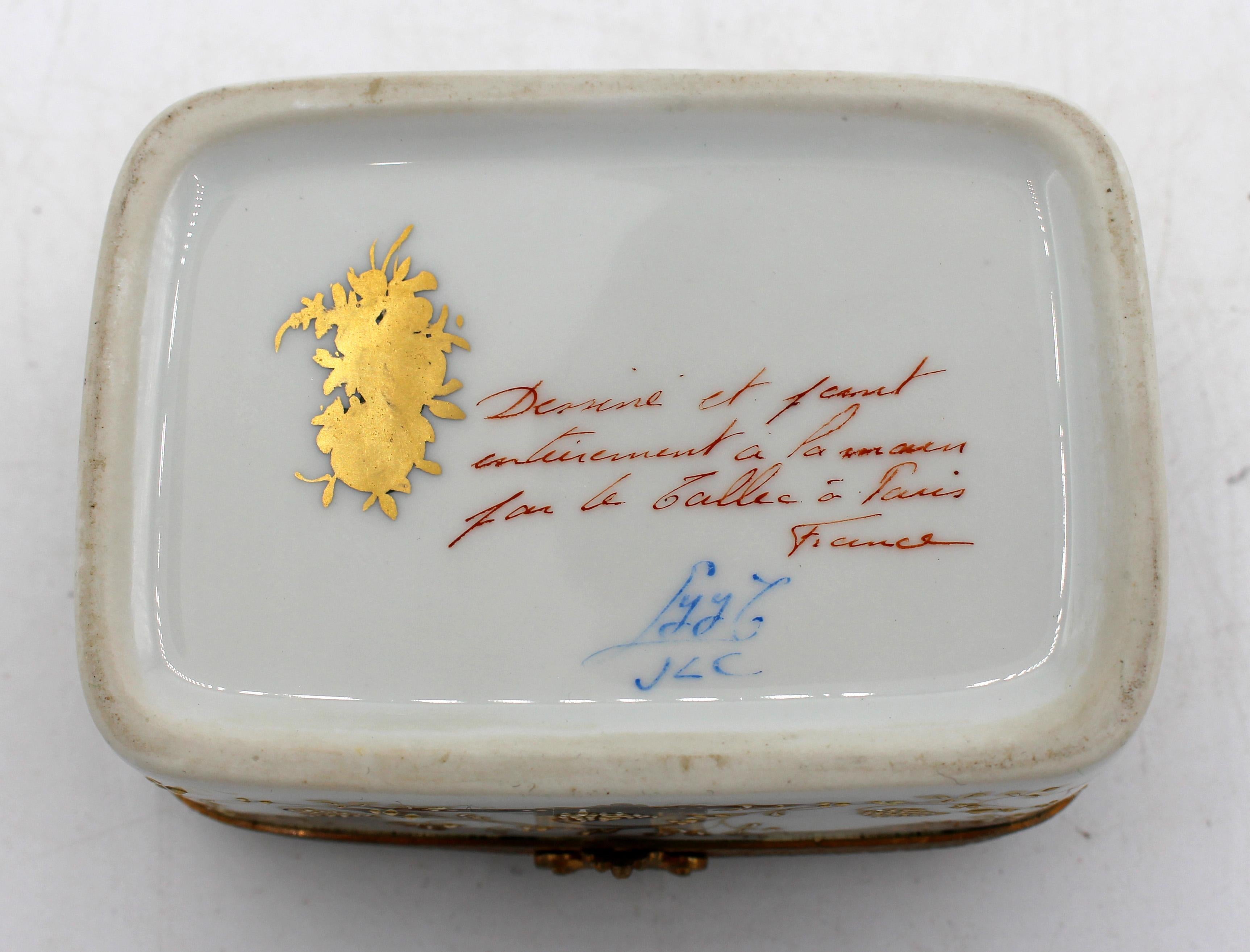 Mid-20th Century French Porcelain Trinket Box by Le Tallec 3