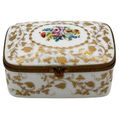 Mid-20th Century French Porcelain Trinket Box by Le Tallec