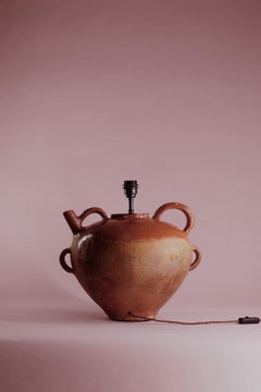 Mid-20th Century French Provence Glazed Terracotta Table Lamp