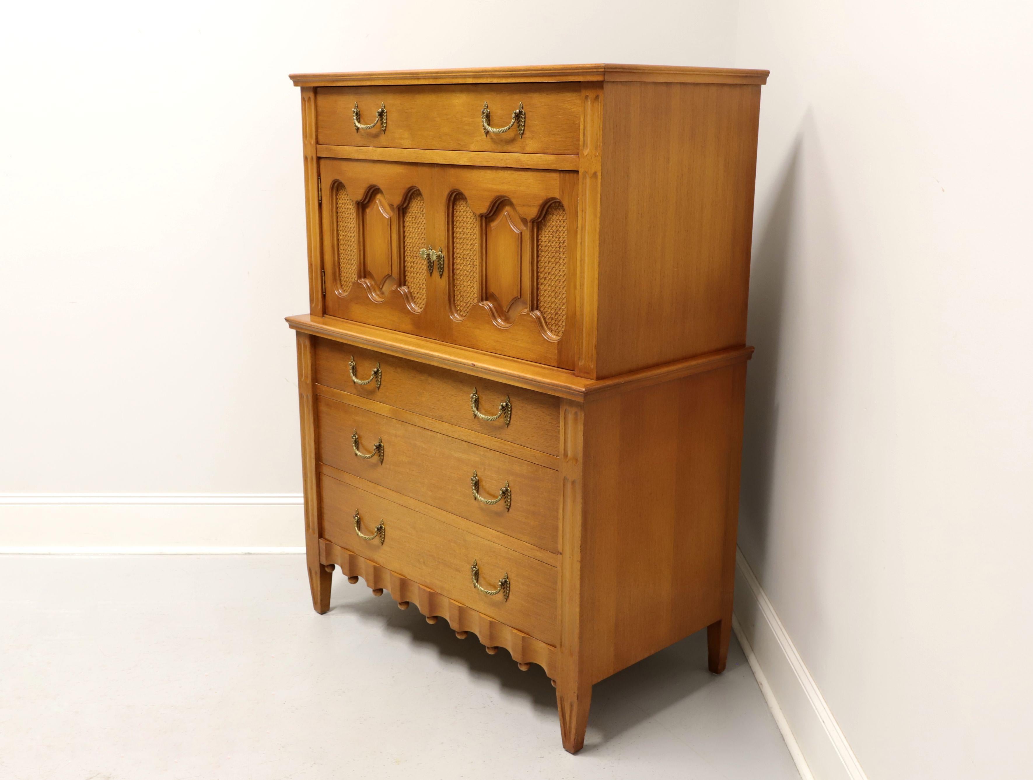 American Mid 20th Century French Provincial Louis XVI Chest on Chest For Sale