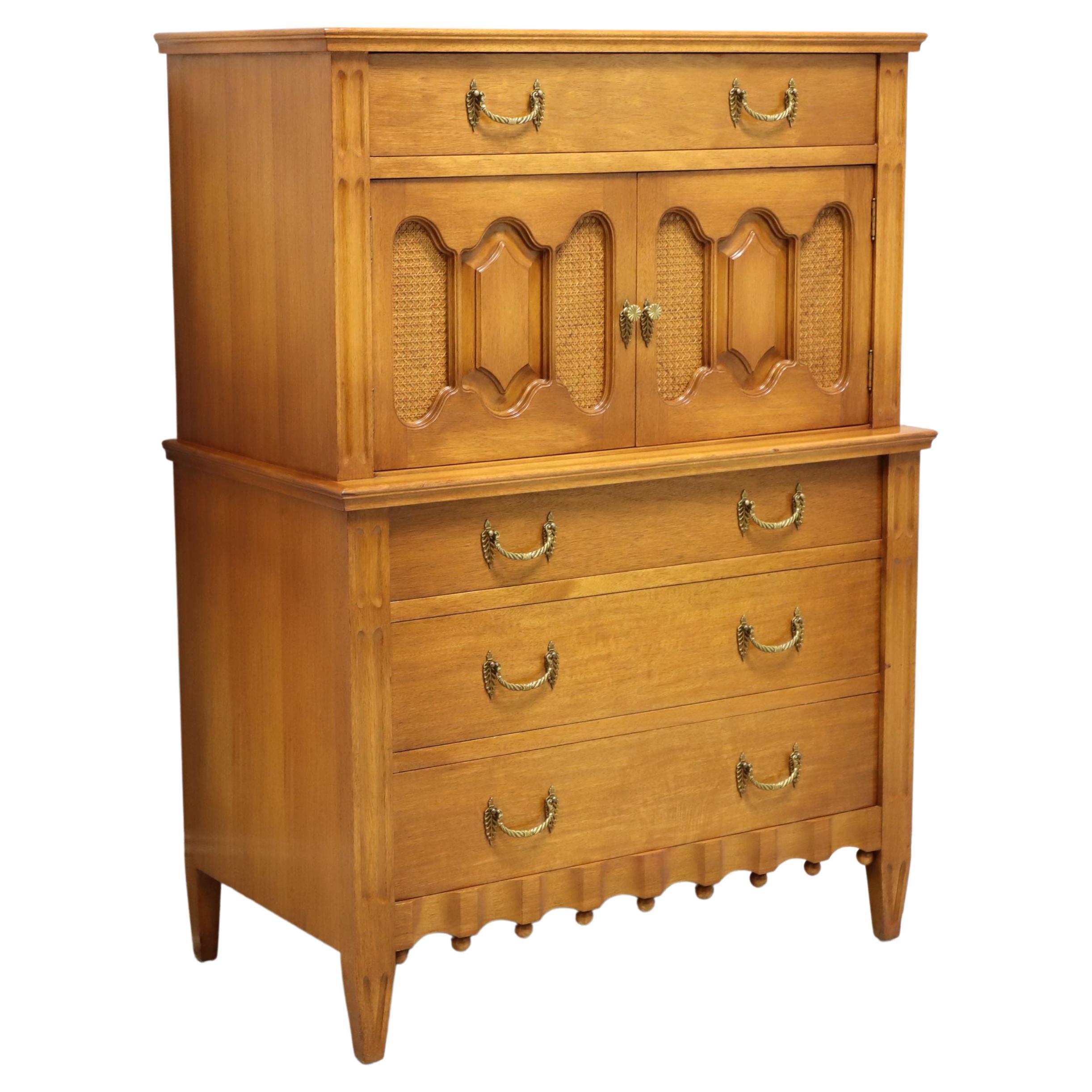 Mid 20th Century French Provincial Louis XVI Chest on Chest For Sale