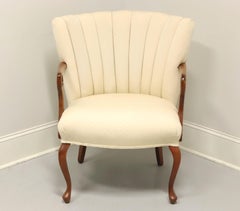 Mid 20th Century French Provincial Style Channel Back Accent Armchair